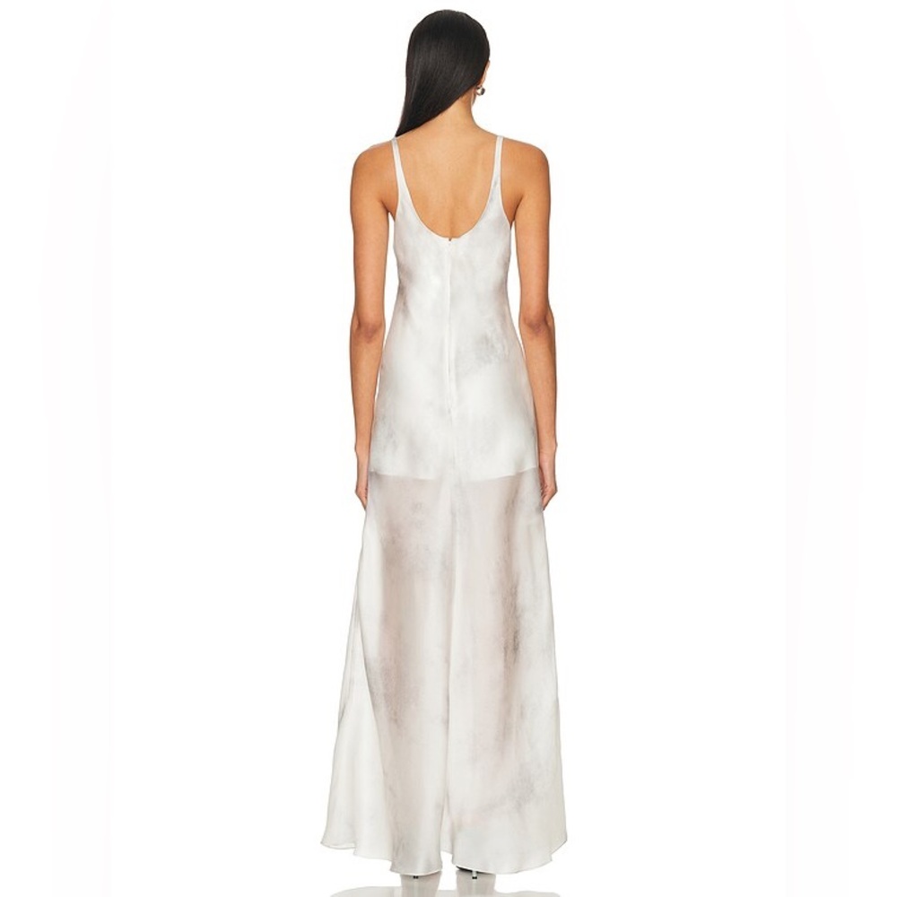 Grace Ling Silk Bias Slip Dress in Ash White L - Picture 10 of 15